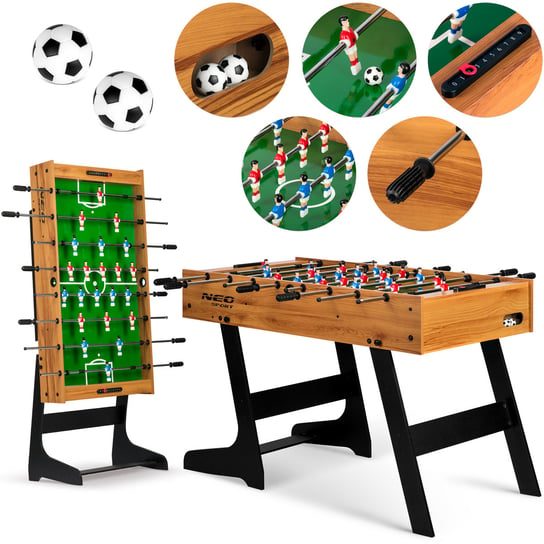 Piłkarzyki, stół do piłkarzyków, składany, Neo-Sport 120 x 60 x 80 cm Neo-Sport