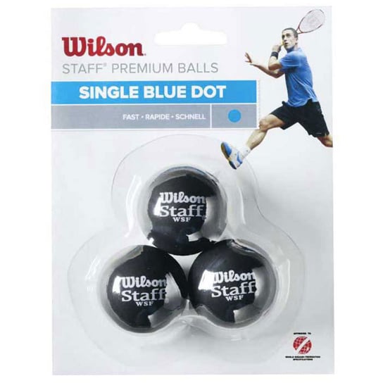 Piłki do squasha Wilson Staff Single Blue Dot czarne WRT618000 Wilson