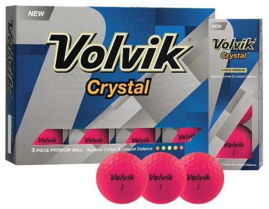 Piłki golfowe VOLVIK Crystal (różowe) VOLVIK