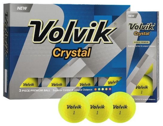 Piłki golfowe VOLVIK Crystal (żółte) VOLVIK