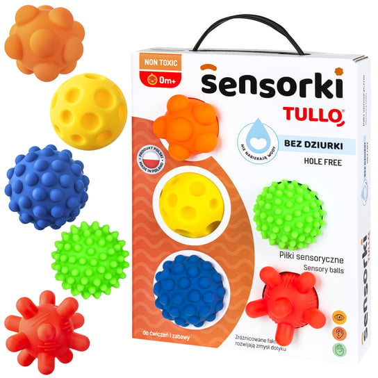 Piłki Sensorki Tullo - 5 Piłeczek Bez Dziurek Tullo