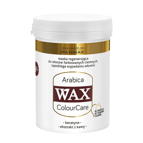 Pilomax Wax, Colour Care, maska regenerująca do włosów farbowanych ciemne kolory Arabica, 240 ml Pilomax Wax