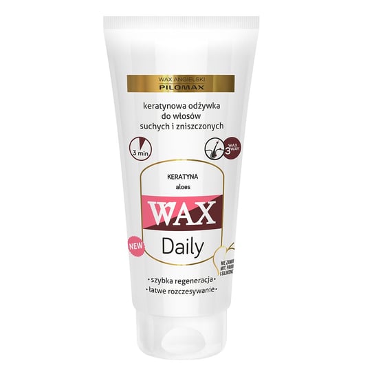 Pilomax Wax, Daily, Odżywka Keratynowa Do Włosów Suchych I Zniszczonych, 200 Ml Pilomax Wax