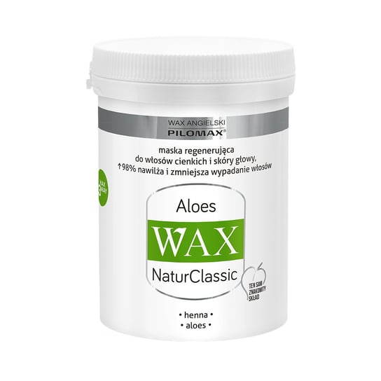 Pilomax Wax, Natur Classic, maska do włosów cienkich regenerująca Aloes, 240 ml Pilomax Wax