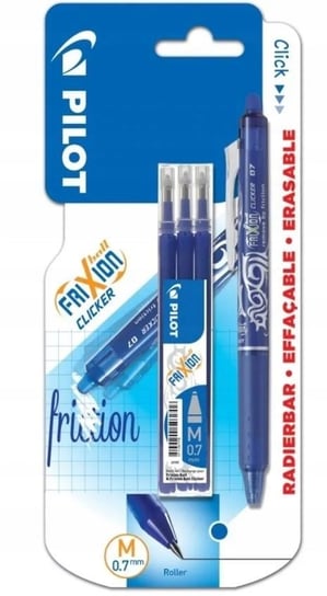 PILOT FRIXION DŁUGOPIS CLICKER 0,7MM +3 WKŁADY Pilot