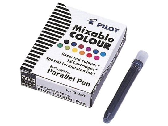 Pilot, naboje do pióra, Parallel Pen, mix kolorów, 12 sztuk Pilot