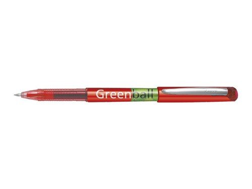 Pilot, Pióro kulkowe, z płynnym tuszem, Greenball Begreen Medium, czerwony Pilot