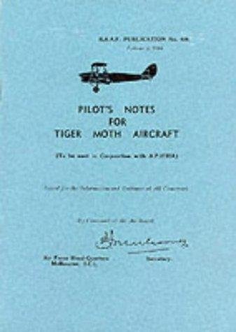 Pilots Notes for Tiger Moth Aircraft Royal Australia
