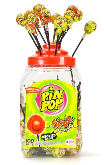Pin Pop, Lizaki Owocowe Z Gumą, 100 Sztuk Nestle