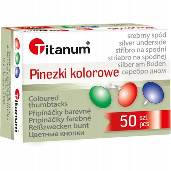 Pinezki Kolor 50Szt Mix Titanum Titanum