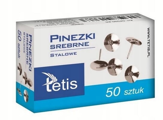 Pinezki Srebrne 50Szt Gp090-As, Tetis TETIS