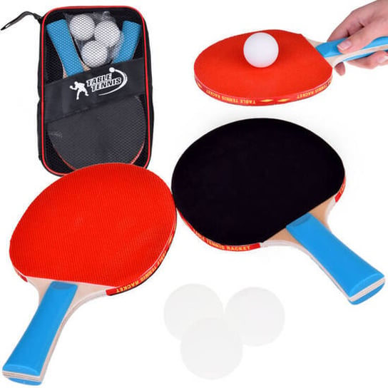 Ping Pong zestaw do tenisa stołowego ping-pong drewniane PALETKI do gry w ping-pong + 3 piłeczki Tenis stołowy Inna marka