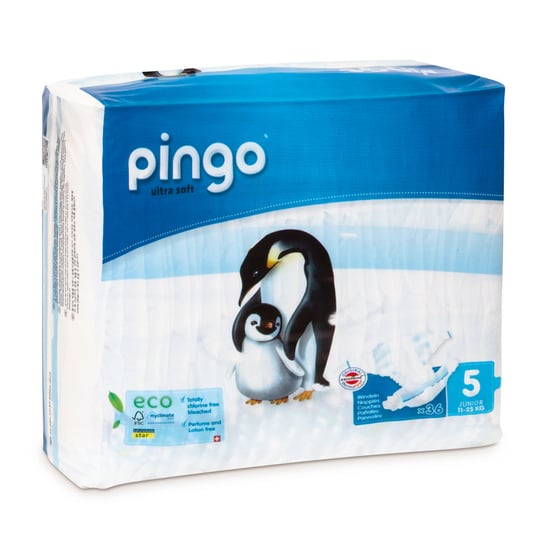 Pingo, Ultra Soft, Pieluchy jednorazowe, rozmiar 5, Junior, 11-25 kg, 36 szt. PINGO