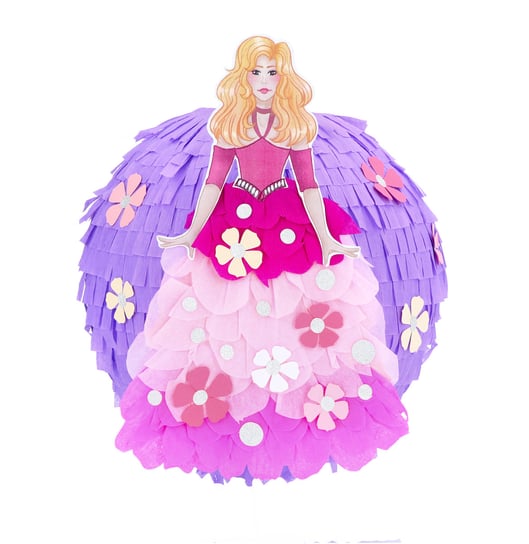 Piniata księżniczka fioletowa lalka Mapin