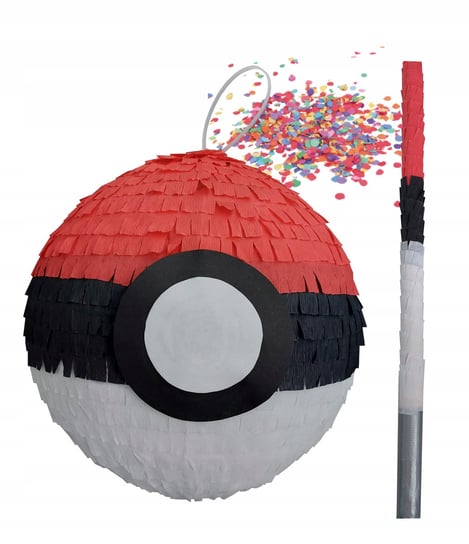 Piniata Pokeball, Pokemon, Urodziny Duża 86 Cm Kij+ Konfetti Goldstore