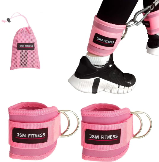 Pink ankle cuffs (Uchwyty na kostki różowe) MuscleForge