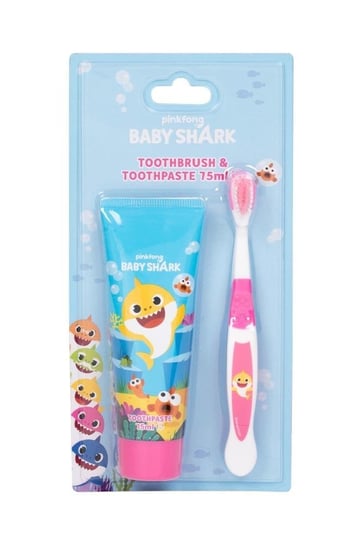 Pinkfong, Baby Shark, zestaw: szczoteczka do zębów+pasta do zębów, 2 szt. PINKFONG