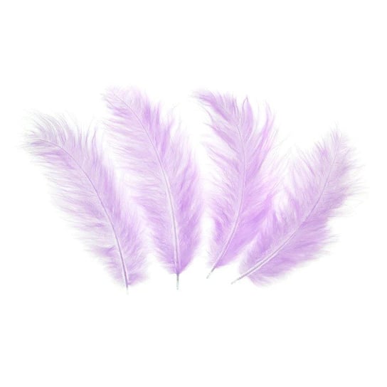 Pióra dekoracyjne fioletowe średnie DIY 50szt ABC