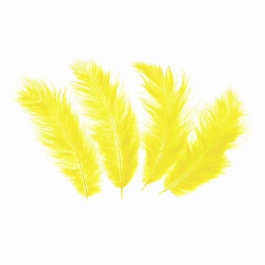 Pióra dekoracyjne żółte średnie ozdobne DIY 50szt ABC