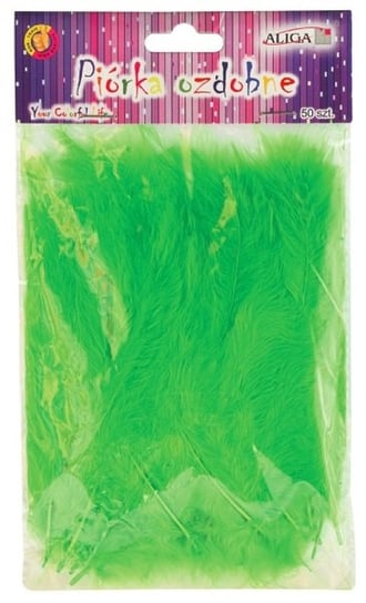 Piórka Zielone 10-12 cm op. Ok. 50 szt. P-083, Aliga ALIGA