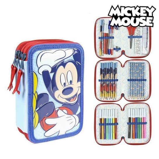 Piórnik potrójny Giotto Mickey Mouse Niebieski (43 Pcs) Myszka Miki