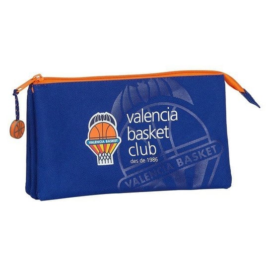 Piórnik saszetka, dla chłopca, Valencia Basket, koszykówka, granatowy valencia basket