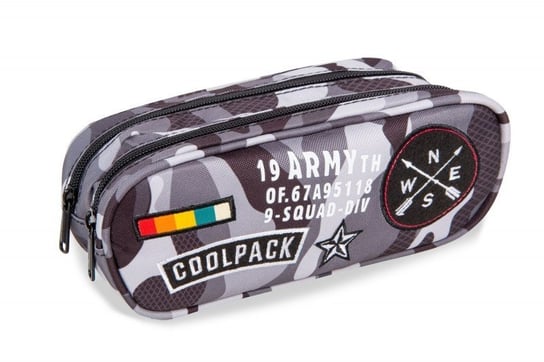 Piórnik saszetka Podwójna Moro Czarne Odznaki Coolpack CoolPack