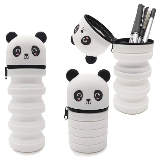 Piórnik Stand Up 1-komorowy panda bialy/czarny Auchan
