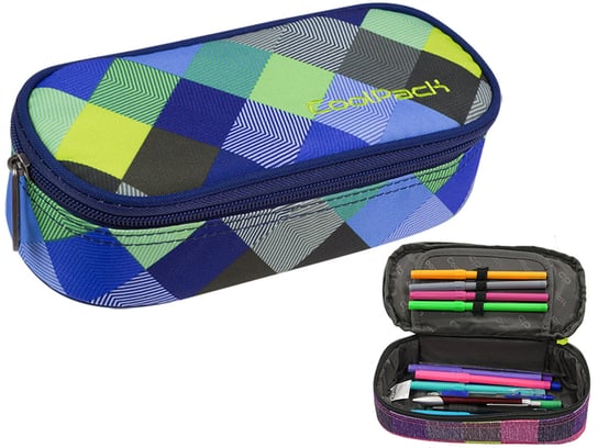 Piórnik szkolny Coolpack Campus Blue Patchwork 81754CP nr A501 CoolPack