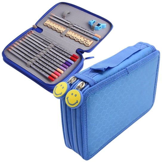 Piórnik Szkolny Rozkładany Dwukomorowy Przybornik Organizer Dla Chłopca Imiti