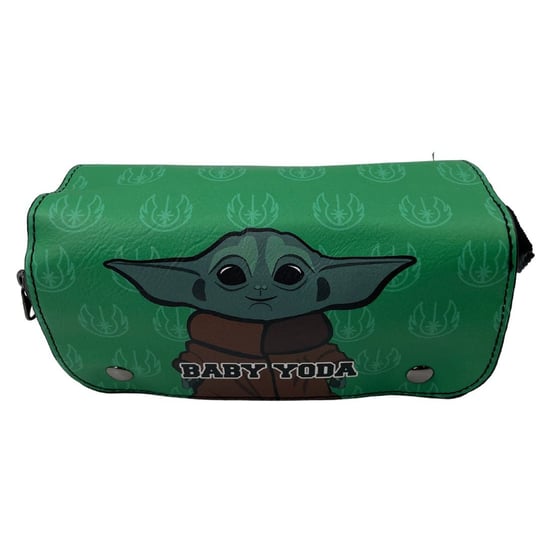 Piórnik Szkolny Star Wars Baby Yoda Grogu 2 Zielony Dwu Komorowy Inna marka