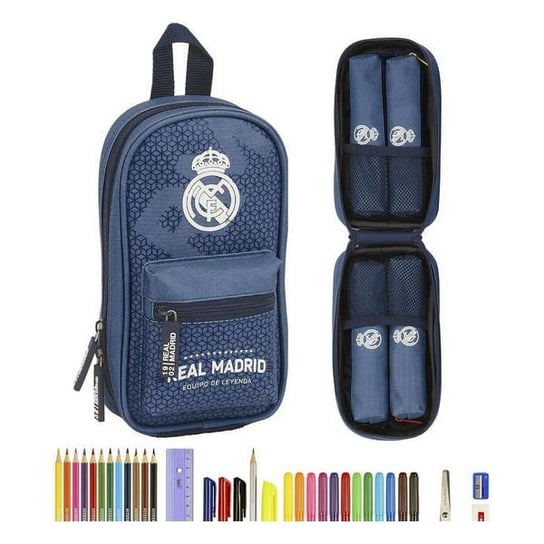 Piórnik w kształcie Plecaka Real Madrid C.F. Leyenda Niebieski (33 Części) real madrid c.f.