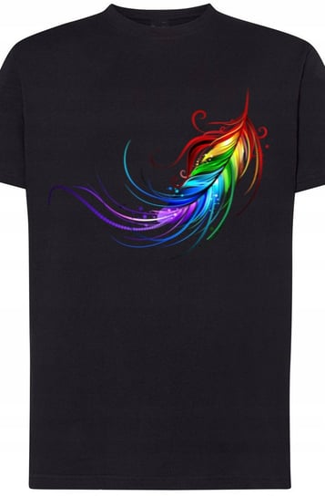 Pióro Kolorowe Męski T-Shirt Modny Rozm.XS Inna marka
