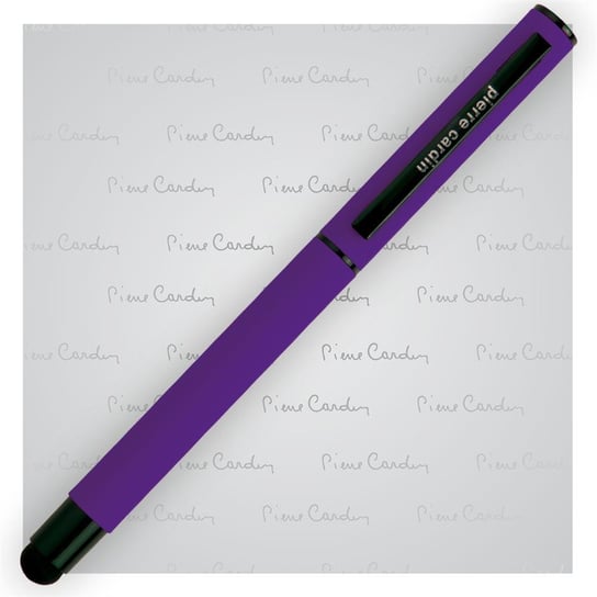Pióro kulkowe touch pen, soft touch PIERRE CARDIN Celebration Fioletowe - fioletowy Pierre Cardin