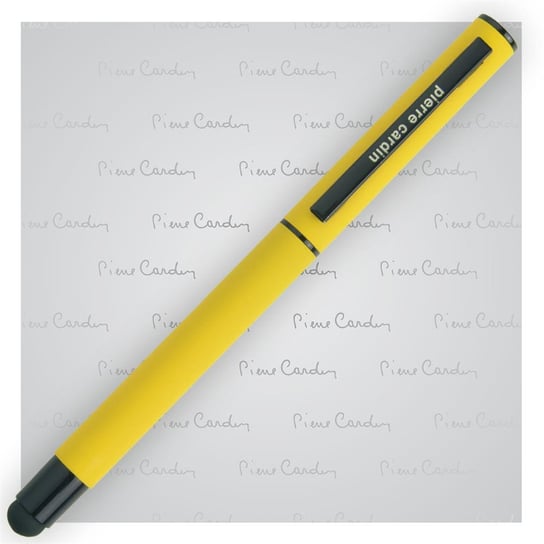 Pióro kulkowe touch pen, soft touch PIERRE CARDIN Celebration Żółte - żółty Pierre Cardin