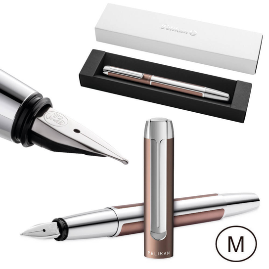 Pelikan Pura P40 Füllhalter In Schwarz Mit M-Feder – Hochwertiger Patronenfüller Im Geschenketui