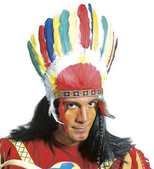 Pióropusz Indianina, kolorowy, rozmiar uniwersalny Winmann