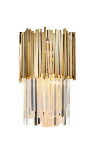 Pipe Organ Wall Brass Variant -  kinkiet kryształowy 40cm mosiądz Iluminar