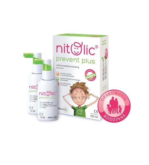 Pipi Nitolic Prevent Plus, spray chroniący przed wszawicą, 150 ml Pipi Nitolic
