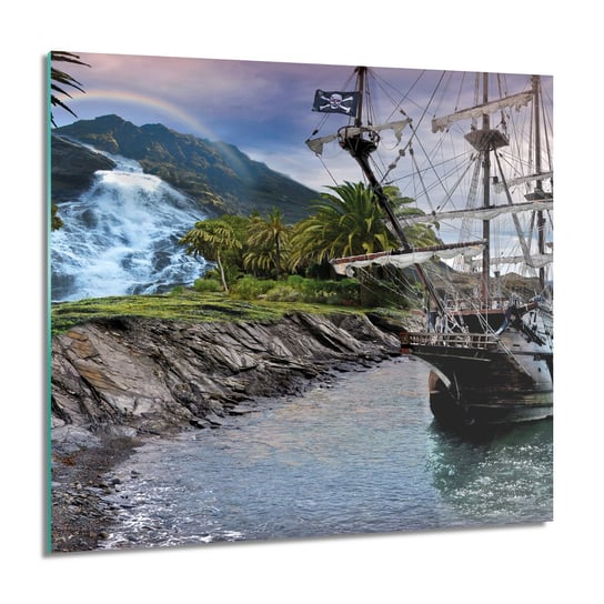 Piraci wyspa skarb foto szklane na ścianę, 60x60 cm ArtPrintCave