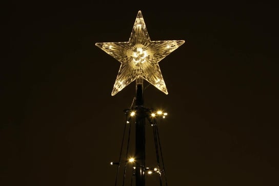 Piramida świetlna z gwiazdą JOYLIGHT 106 LED, ciepłe białe, 180 cm JOYLIGHT