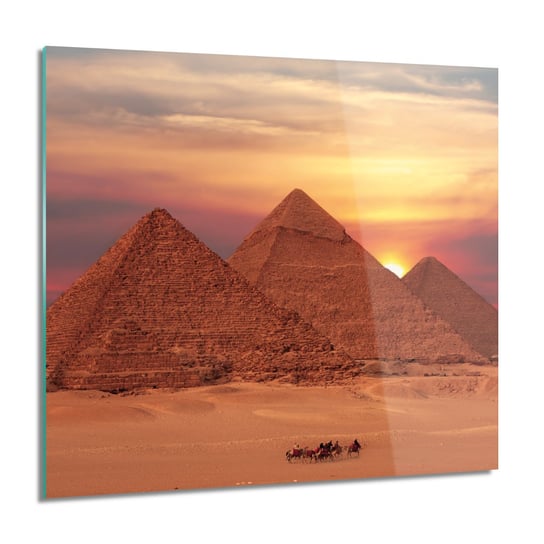 Piramidy Egipt nowoczesne obraz na szkle, 60x60 cm ArtPrintCave