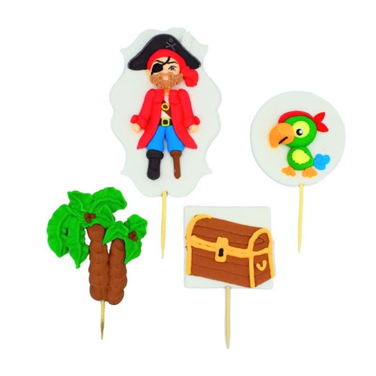 Pirat Figurka Cukrowa 2D Na Tort W Stylu Pirackim Slado