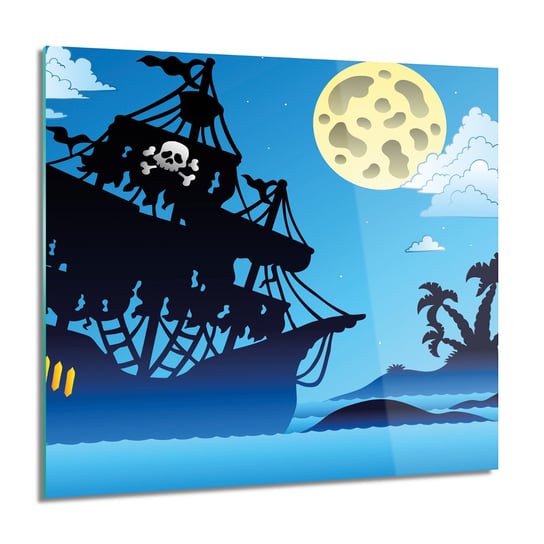 Pirat statek morze foto na szkle na ścianę, 60x60 cm ArtPrintCave