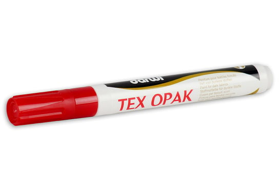 Pisak do tkanin, Tex Opak, czerwony Dekor-Art-Serwis