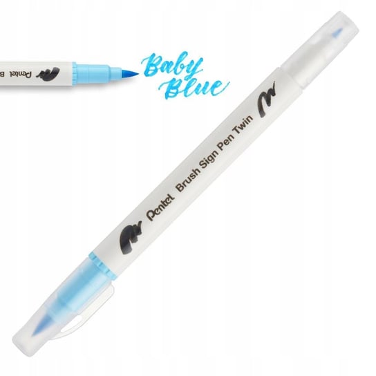 Pisak PENTEL Brush Sign Pen Twin SESW30 baby blue Pentel