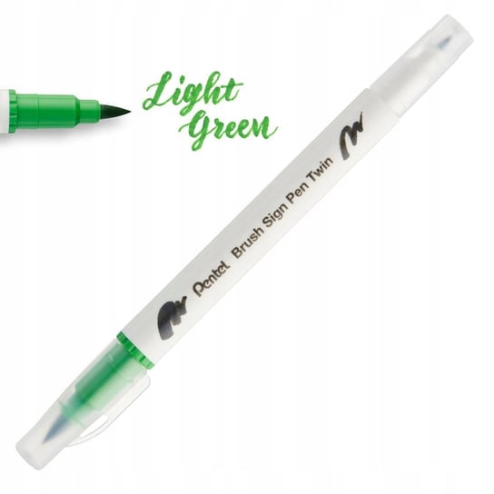 Pisak PENTEL Brush Sign Pen Twin SESW30 j. zielony Pentel