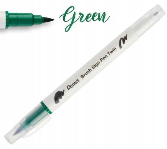 Pisak PENTEL Brush Sign Pen Twin SESW30 zielony Pentel