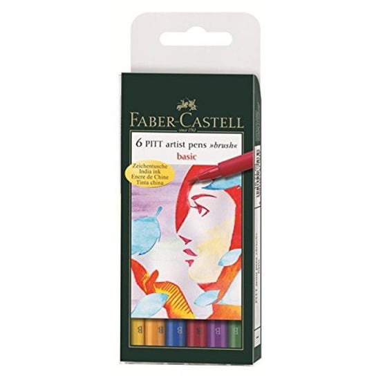 Pisak, Pitt Artist Pen, Basic, 6 kolorów Faber-Castell