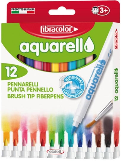 Pisaki Akwa 12kol Zmywal Fcol Aquarello Pud Fibracolor